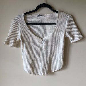 NEW Zara Distressed Crop Top